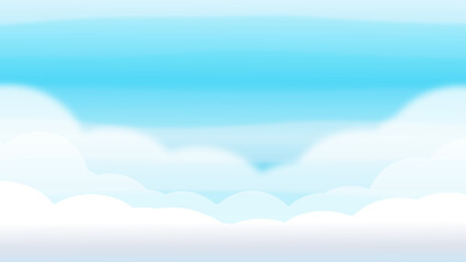 雲の上の背景壁紙イラスト