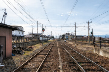 Fototapeta na wymiar Obuse train station