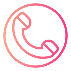 Obraz premium phone gradient icon