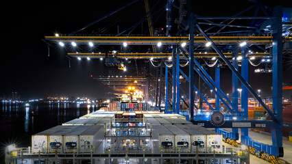 Night call in container terminal