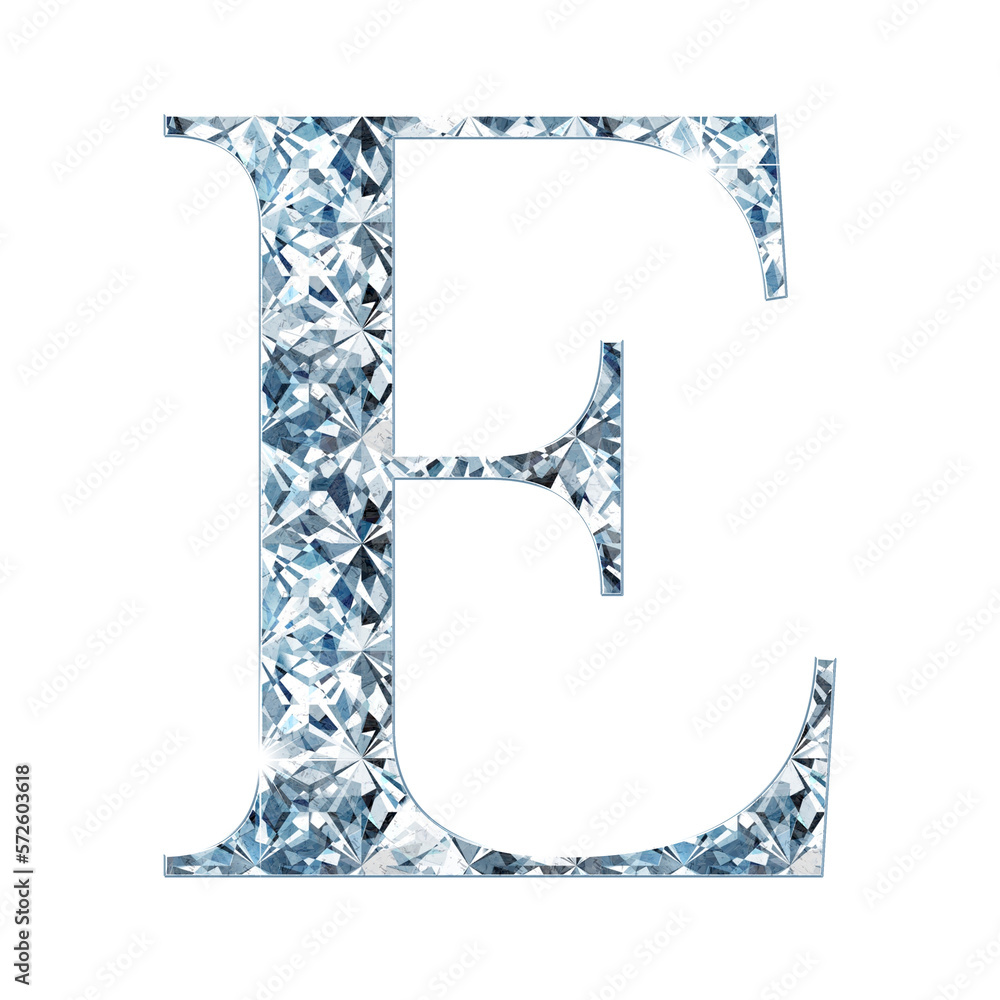 Poster shining diamonds alphabet or font set for luxurious and elegant design. letters in uppercase and low