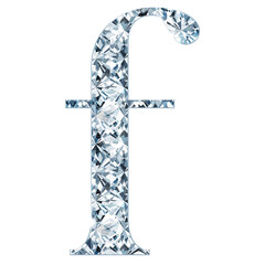 Shining Diamonds Alphabet or Font Set for luxurious and elegant design. Letters in uppercase and lowercase. Part of a set with numbers, punctuation marks and symbols.