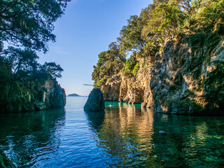Italia, Liguria, La spezia, il paese di Lerici, una caletta.