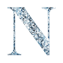 Obraz premium Shining Diamonds Alphabet or Font Set for luxurious and elegant design. Letters in uppercase and lowercase. Part of a set with numbers, punctuation marks and symbols.