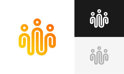 community people, social community, global community, human family logo abstract design vector