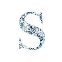 Shining Diamonds Alphabet or Font Set for luxurious and elegant design. Letters in uppercase and lowercase. Part of a set with numbers, punctuation marks and symbols.