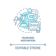 Increase motivation terracotta concept icon. Gamification benefits in e learning abstract idea thin line illustration. Isolated outline drawing. Editable stroke. Arial, Myriad Pro-Bold fonts used