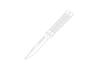 Vector emoticon illustration of a classic kitchen Stock Vector, vector hi-res stock photography and images. Sketch Chef Knife. Kitchen knife Throwing knife - Vector Silver Knife.