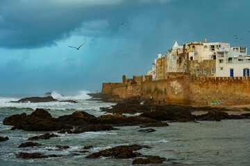 Morocco. Essaouira. View of the ramparts and the Medina