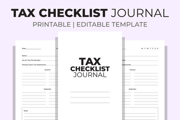 Tax Checklist Journal