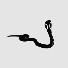 Snake black silhouette. Symbol Vector illustration on white background eps10