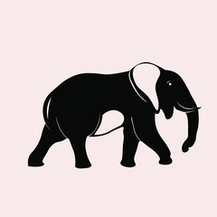 elephant silhouette vector illustration eps10