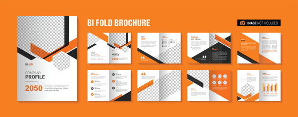Bifold business company profile brochure template design