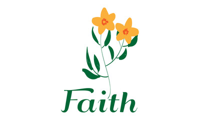 Christian Faith, Typography for print or use as poster, card, flyer or T Shirt