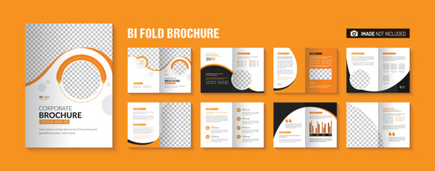 Bifold business company profile brochure template design