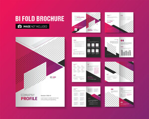 Bifold business company profile brochure template design