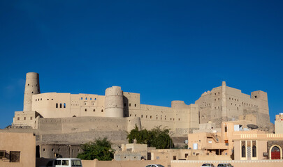 panoramic view on Old Bahla fort in central Oman