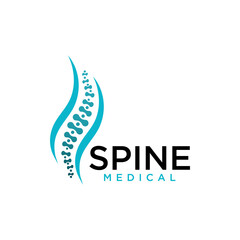 Spine logo design, Medical Chiropractic Logo In White Isolated Background, Chiropractic Logo Template Design Vector, Emblem, Design Concept, Creative Symbol, Icon