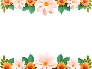 Fototapeta premium Spring concept floral banner cutout