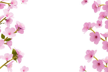 Fototapeta na wymiar Spring Sakura cherry blossoms banner cutout