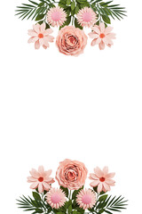 Spring concept floral banner cutout
