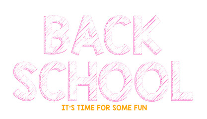 Back to school 3d lettering cutout