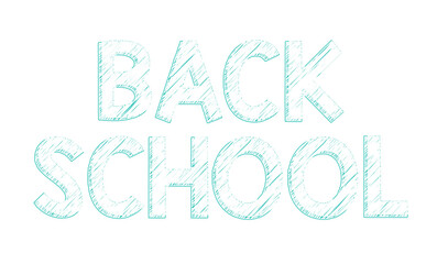 Back to school 3d lettering cutout
