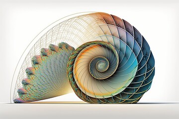 A visually striking image that showcases the capabilities of AI, such as a machine learning algorithm in action or a neural network diagram. Fibonacci Sequence. AI Generated.