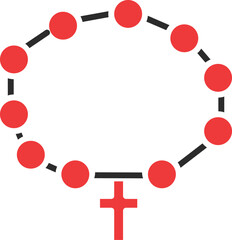 Rosary Vector Icon
