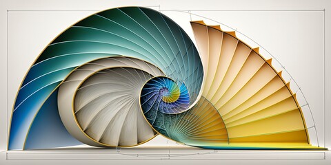 A visually striking image that showcases the capabilities of AI, such as a machine learning algorithm in action or a neural network diagram. Fibonacci Sequence. AI Generated.