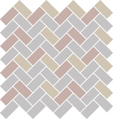 Street pavement, brick, architectural element. Top view. Pavement texture. Paving stone pattern for plan, garden, game, map, landscape design. Rock stones