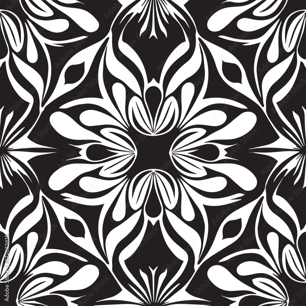 Poster create unique black and white invitations with a touch of fantasy using hand-drawn botanical element