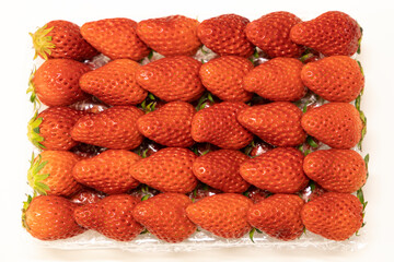 red ripe delicious red strawberries