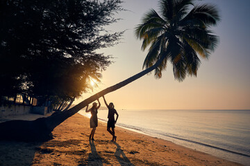 Couple on the tropical beach