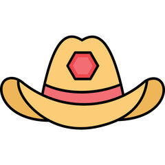 Cowboy hat Vector Icon fully editable

