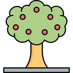 Fruit tree Vector Icon fully editable

