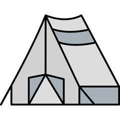 Camping tent Vector Icon fully editable

