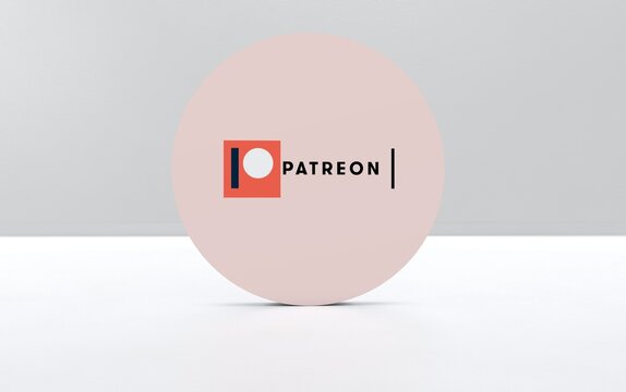 patreon, social media 3D background design - visual design work, (3D rendering)