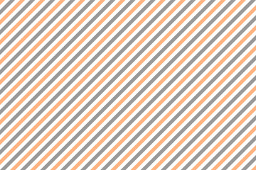 Pastel orange and grey diagonal stripes fabric pattern on white background vector. Wall and floor ceramic tiles pattern.