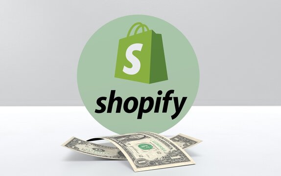 shopify, social media images background design - (3D Rendering)