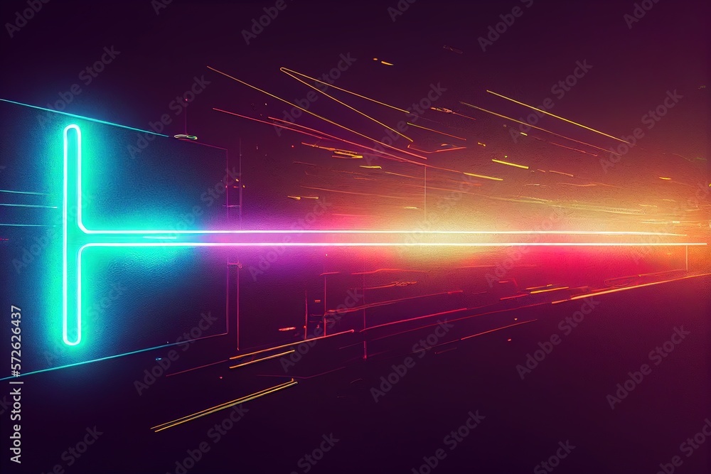 Poster futuristic data flow, data transfer technology. cyberpunk, big data and cybersecurity. cyberspace, b