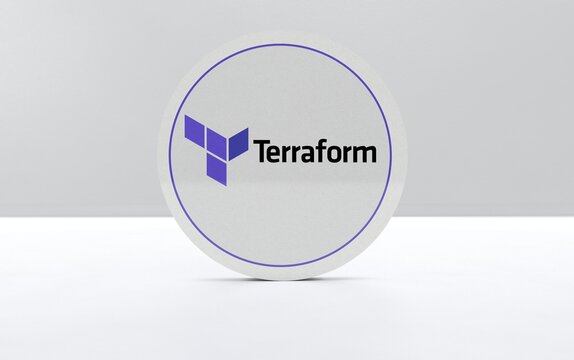 terraform, social media images background design - (3D Rendering)