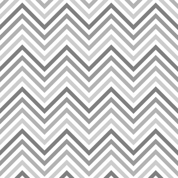 Pastel gray zigzag chevron stripes fabric pattern background vector. Saw tooth and wave pattern. Wall and floor ceramic tiles pattern.