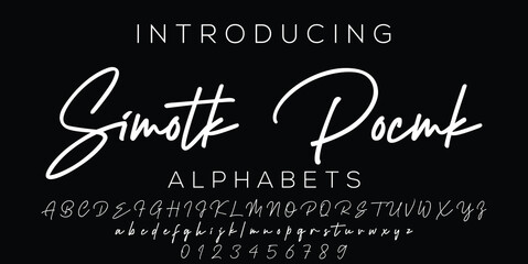 Signature Font Calligraphy Logotype Script Brush Font Type Font lettering handwritten