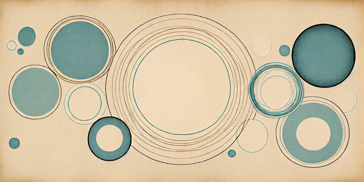 fond d'&eacute;cran beige avec d&eacute;cor abstrait de cercle bleu