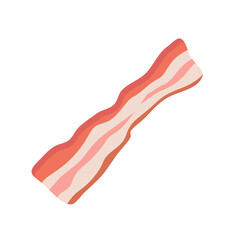 Bacon flat design vector illustration. pork menu