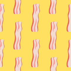 Naklejka na ściany i meble bacon seamless pattern. pork seamless vector illustration