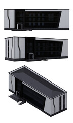 3d Office Building isolated