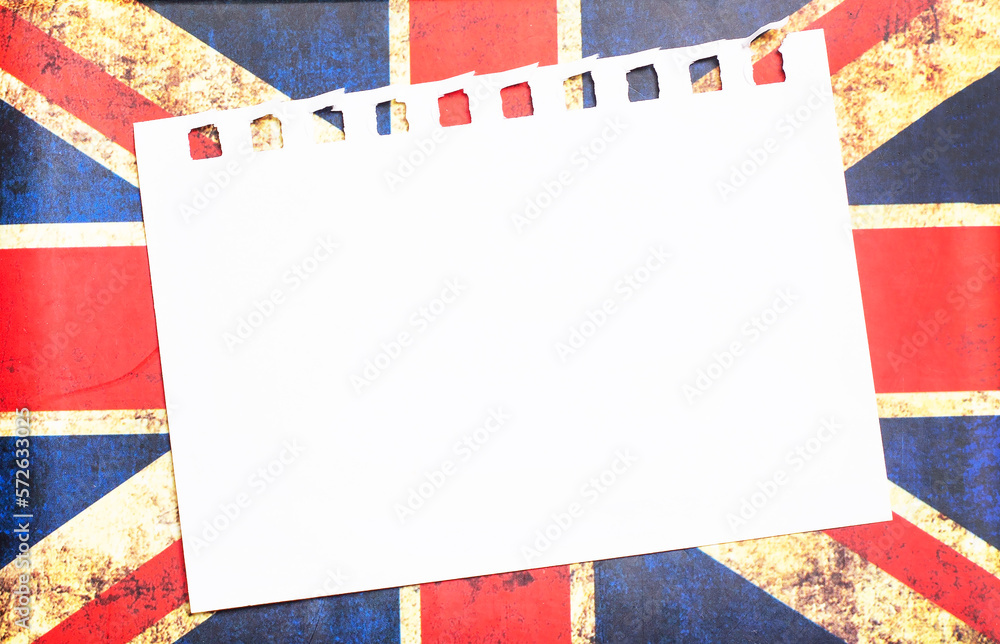 Poster an empty card with a place to insert text on the national flag.