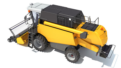 Fototapeta premium Combine Harvester 3D rendering on white background